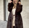 Hilda szőrmekabát mogyoró barna – Innova Fashion – 4. kép